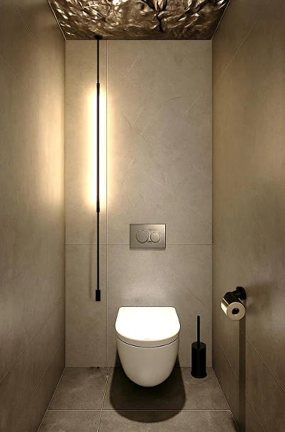 WC with a vertical light line, Shipping Company Offices, Piraeus – IDYLI Architects